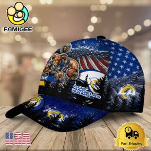 NFL Los Angeles Rams Mascot Logo Custom Name Baseball Cap