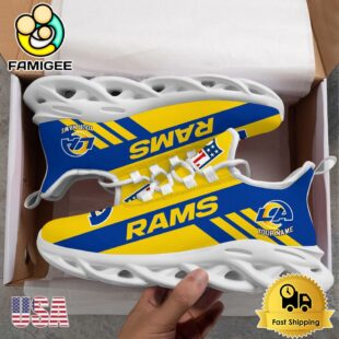 NFL Los Angeles Rams Patriotic Style Custom Name Max Soul Shoes