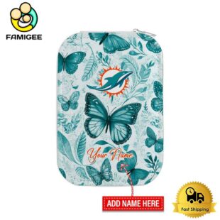 NFL Miami Dolphins Beautiful Butterfly Custom Led Makeup Box