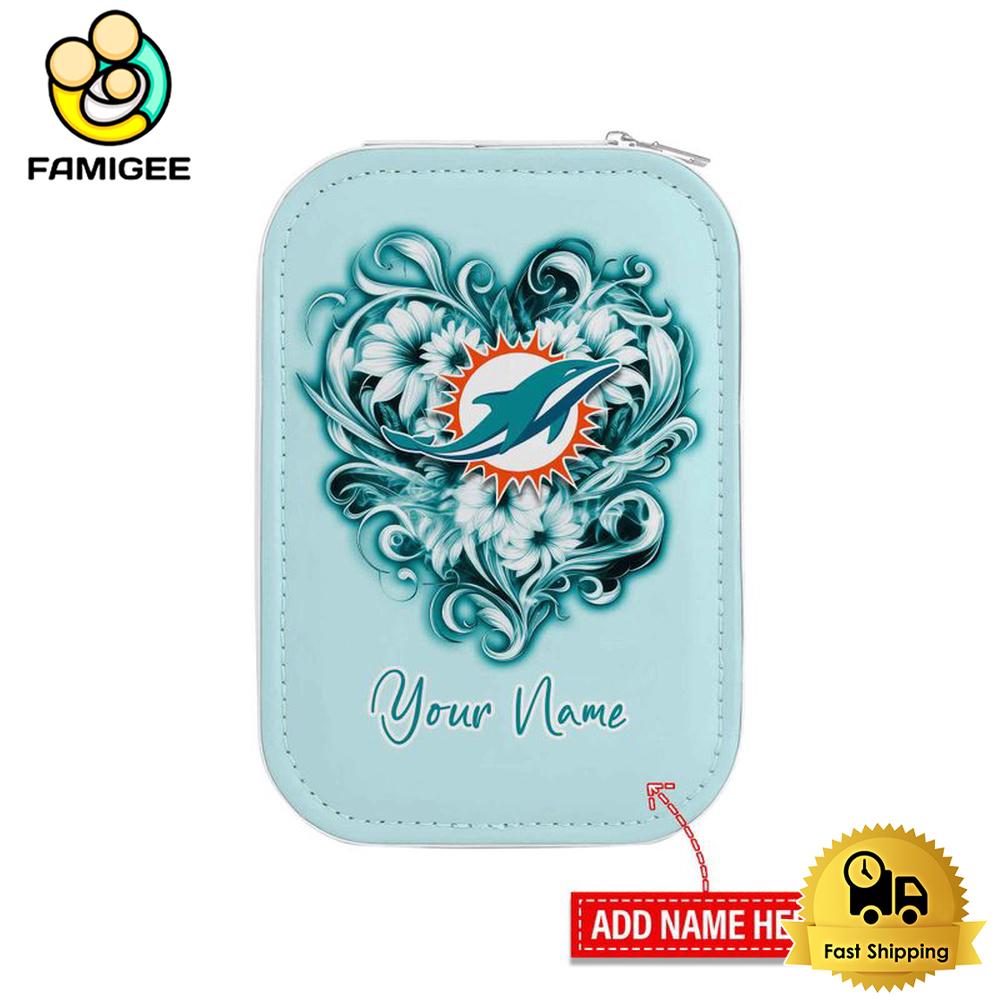 NFL Miami Dolphins Chic Fantasy Custom Led Makeup Box , Happy Mothers Day Gift NFL Miami Dolphins Chic Fantasy Custom Led Makeup Box , Happy Mothers Day Gift