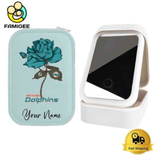 NFL Miami Dolphins Flower Custom Led Makeup Box