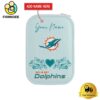 NFL Miami Dolphins Heart Pattern Custom Led Makeup Box