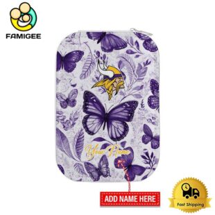 NFL Minnesota Vikings Beautiful Butterfly Custom Led Makeup Box