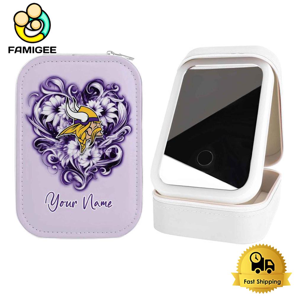 NFL Minnesota Vikings Chic Fantasy Custom Led Makeup Box , Happy Mothers Day Gift NFL Minnesota Vikings Chic Fantasy Custom Led Makeup Box , Happy Mothers Day Gift