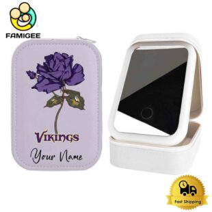 NFL Minnesota Vikings Flower Custom Led Makeup Box