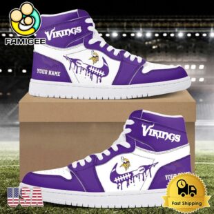 NFL Minnesota Vikings Logo Edition Custom Air Jordan 1 Shoes