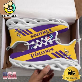 NFL Minnesota Vikings Patriotic Style Custom Name Max Soul Shoes