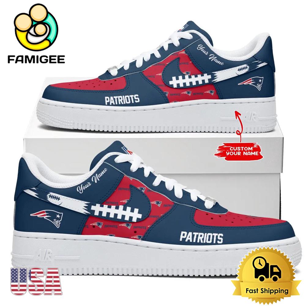 NFL New England Patriots New Logo Design Custom Air Force 1 Shoes NFL New England Patriots New Logo Design Custom Air Force 1 Shoes
