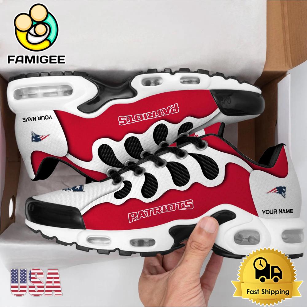 NFL New England Patriots New Logo Design Custom Air Max Plus Shoes NFL New England Patriots New Logo Design Custom Air Max Plus Shoes