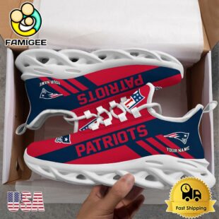 NFL New England Patriots Patriotic Style Custom Name Max Soul Shoes
