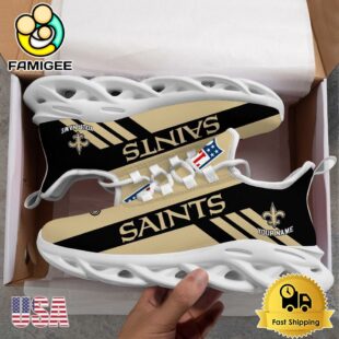 NFL New Orleans Saints Patriotic Style Custom Name Max Soul Shoes