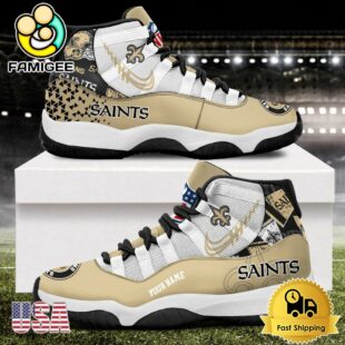 NFL New OrleansSaints Every Down Counts Custom Air Jordan 11 Shoes