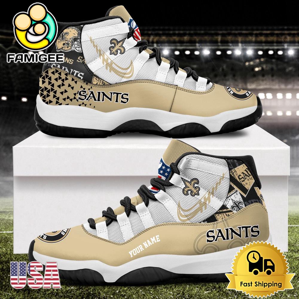 NFL New OrleansSaints Every Down Counts Custom Air Jordan 11 Shoes NFL New OrleansSaints Every Down Counts Custom Air Jordan 11 Shoes