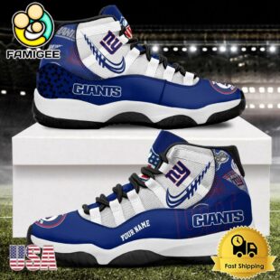 NFL New York Giants Every Down Counts Custom Air Jordan 11 Shoes