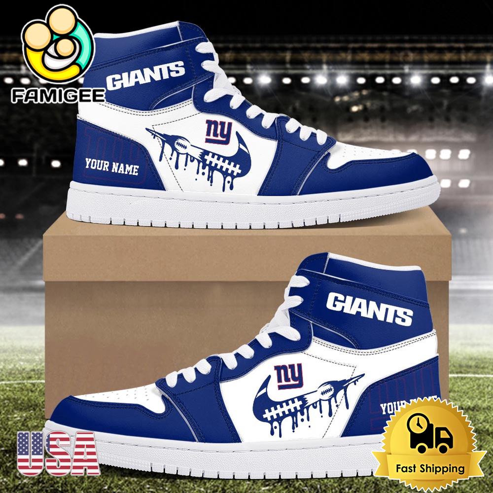NFL New York Giants Logo Edition Custom Air Jordan 1 Shoes NFL New York Giants Logo Edition Custom Air Jordan 1 Shoes