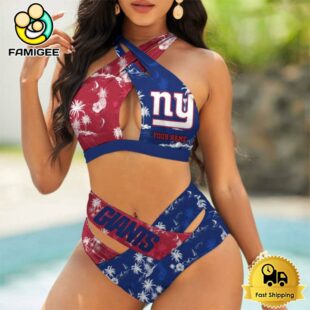 NFL New York Giants Team Logo Women Crisscross Swimsuit