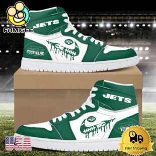 NFL New York Jets Logo Edition Custom Air Jordan 1 Shoes