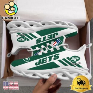 NFL New York Jets Patriotic Style Custom Name Max Soul Shoes