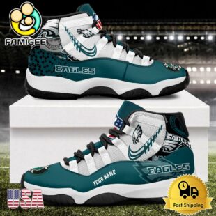 NFL Philadelphia Eagles Every Down Counts Custom Air Jordan 11 Shoes
