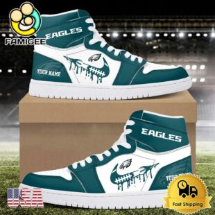 NFL Philadelphia Eagles Logo Edition Custom Air Jordan 1 Shoes