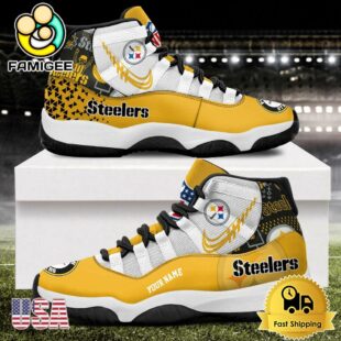 NFL Pittsburgh Steelers Every Down Counts Custom Air Jordan 11 Shoes