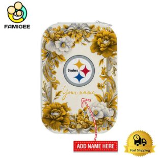 NFL Pittsburgh Steelers Flower Frame Pattern Custom Led Makeup Box