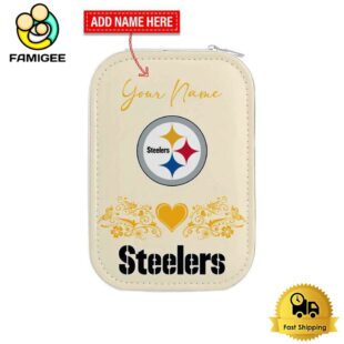 NFL Pittsburgh Steelers Heart Pattern Custom Led Makeup Box