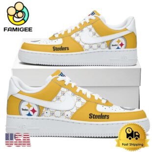 NFL Pittsburgh Steelers New Logo Design Custom Air Force 1 Shoes