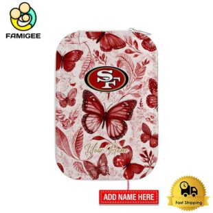 NFL San Francisco 49ers Beautiful Butterfly Custom Led Makeup Box