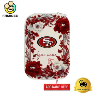 NFL San Francisco 49ers Flower Frame Pattern Custom Led Makeup Box