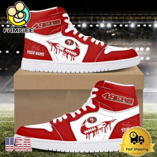 NFL San Francisco 49ers Logo Edition Custom Air Jordan 1 Shoes