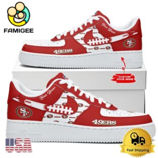 NFL San Francisco 49ers New Logo Design Custom Air Force 1 Shoes