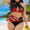 NFL San Francisco49ers Halter Neck Women Crisscross Swimsuit