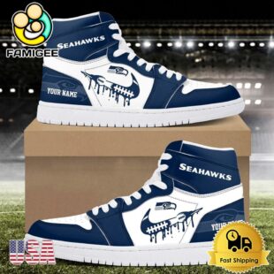 NFL Seattle Seahawks Logo Edition Custom Air Jordan 1 Shoes