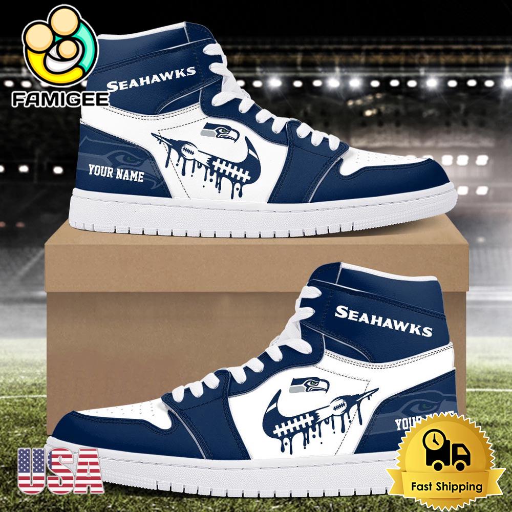 NFL Seattle Seahawks Logo Edition Custom Air Jordan 1 Shoes NFL Seattle Seahawks Logo Edition Custom Air Jordan 1 Shoes