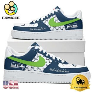NFL Seattle Seahawks New Logo Design Custom Air Force 1 Shoes