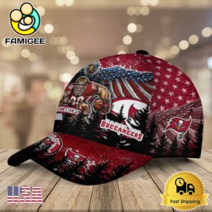 NFL Tampa Bay Buccaneers Mascot Logo Custom Name Baseball Cap