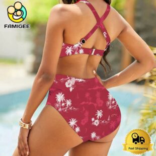 NFL Tampa Bay Buccaneers Team Logo Women Crisscross Swimsuit