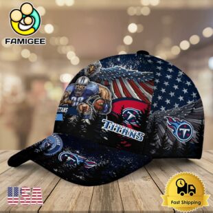 NFL Tennessee Titans Mascot Logo Custom Name Baseball Cap