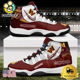NFL Washington Commanders Every Down Counts Custom Air Jordan 11 Shoes