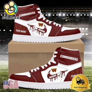 NFL Washington Commanders Logo Edition Custom Air Jordan 1 Shoes