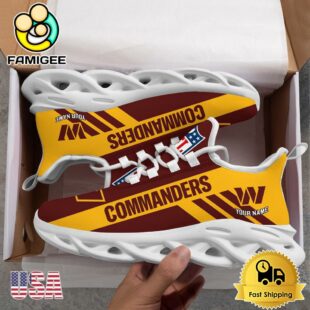 NFL Washington Football Patriotic Style Custom Name Max Soul Shoes