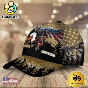 NHL Anaheim Ducks Mascot Logo Custom Name Baseball Cap