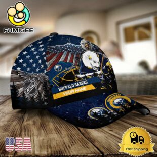 NHL Buffalo Sabres Mascot Logo Custom Name Baseball Cap