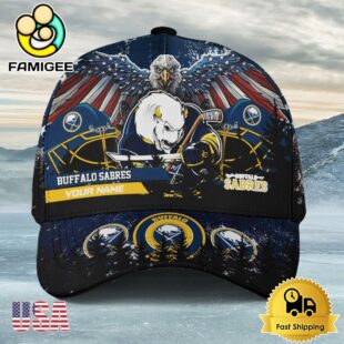NHL Buffalo Sabres Mascot Logo Custom Name Baseball Cap