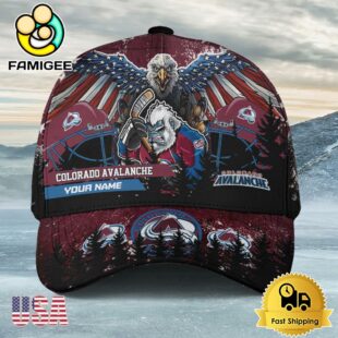 NHL Colorado Avalanche Mascot Logo Custom Name Baseball Cap