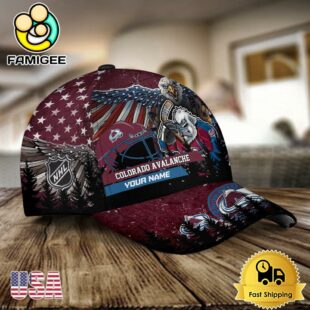 NHL Colorado Avalanche Mascot Logo Custom Name Baseball Cap