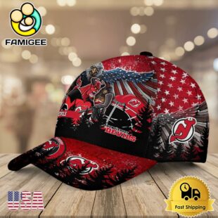 NHL New Jersey Devils Mascot Logo Custom Name Baseball Cap