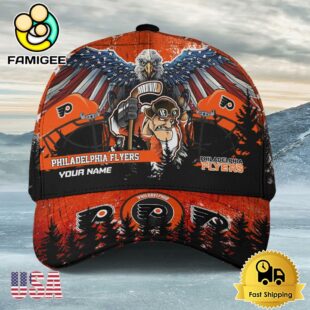 NHL Philadelphia Flyers Mascot Logo Custom Name Baseball Cap