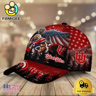 NHL Utah Utes Mascot Logo Custom Name Baseball Cap